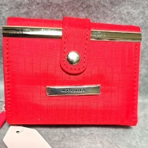 Moda Bella Red Wallet with Silver Accents NWT